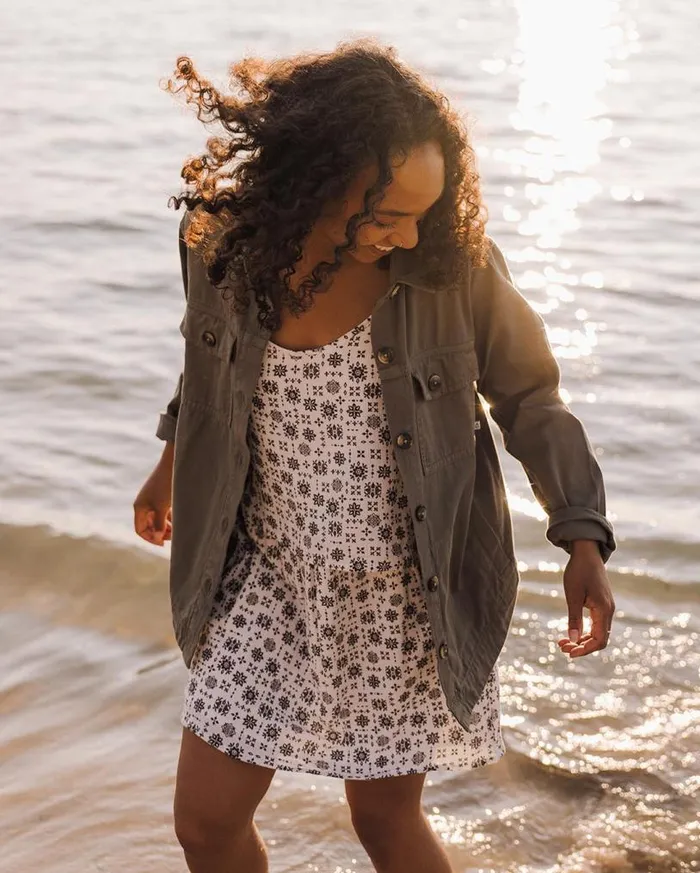 Passenger Clothing Floaty Layered Dress Simple Tile Ivory Women Dresses and Skirts
