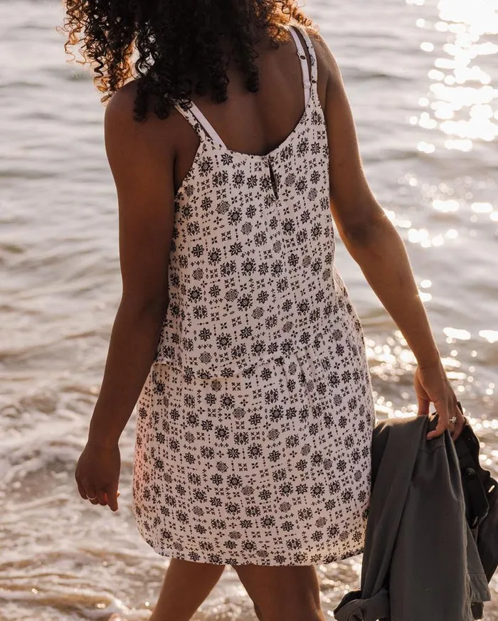 Passenger Clothing Floaty Layered Dress Simple Tile Ivory Women Dresses and Skirts