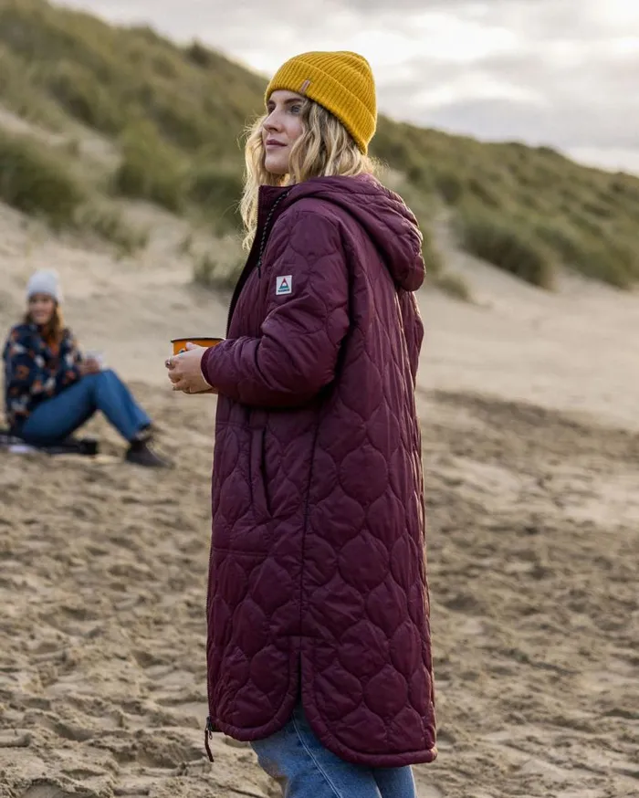 Passenger Clothing Flora 20 Long Recycled Insulated Parka Wine Women Jackets