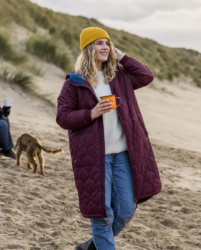 Passenger Clothing Flora 20 Long Recycled Insulated Parka Wine Women Jackets