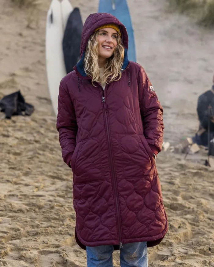 Passenger Clothing Flora 20 Long Recycled Insulated Parka Wine Women Jackets
