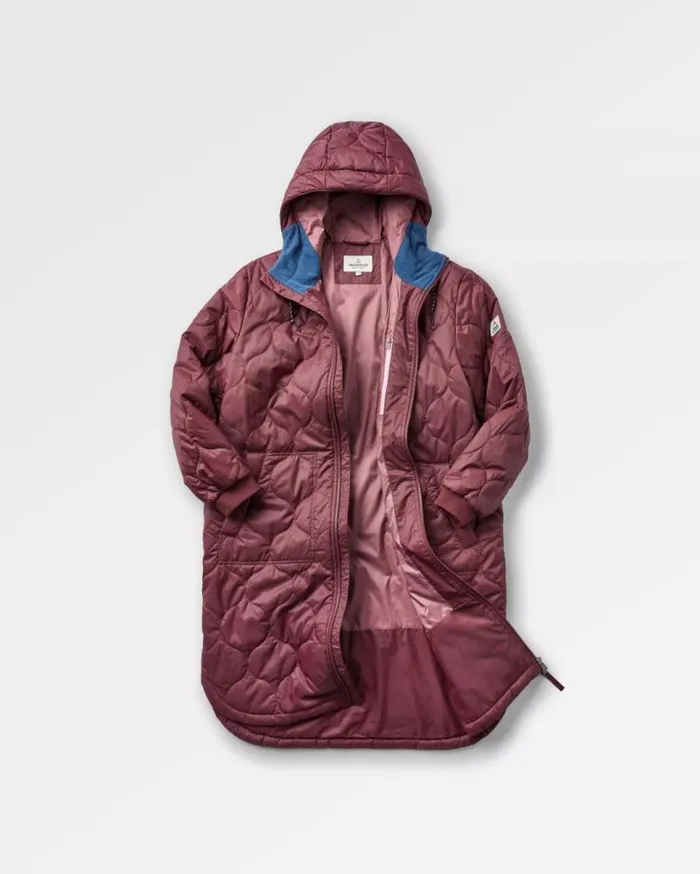 Passenger Clothing Flora 20 Long Recycled Insulated Parka Wine Women Jackets