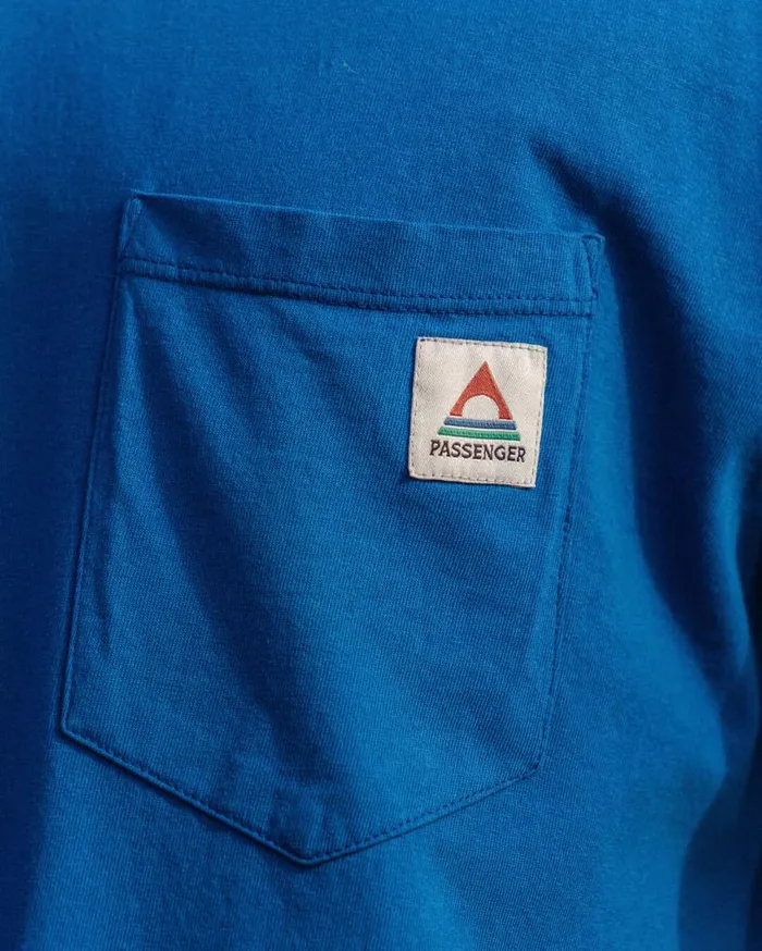 Passenger Clothing Heritage Recycled Relaxed Fit TShirt True Blue Men TShirts and Vests