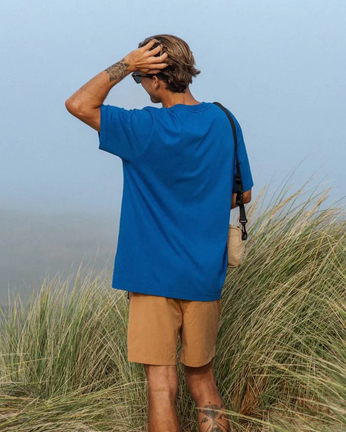Passenger Clothing Heritage Recycled Relaxed Fit TShirt True Blue Men TShirts and Vests