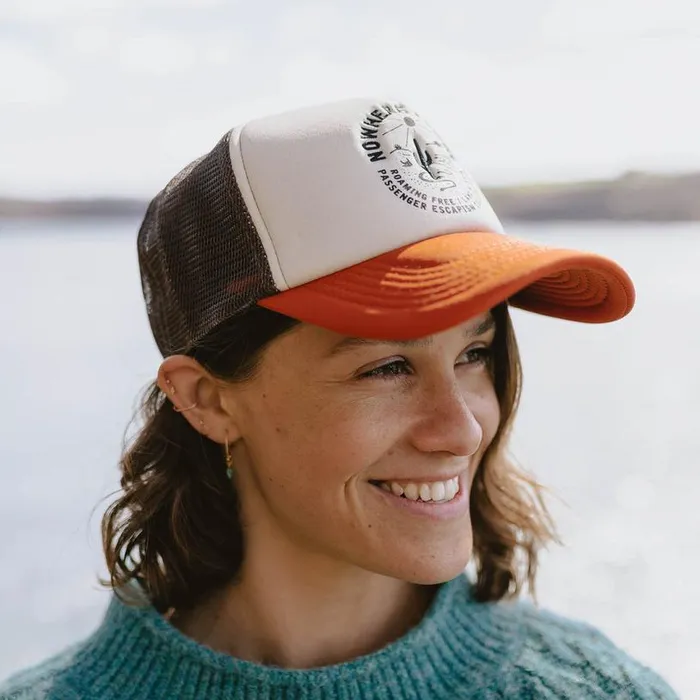 Passenger Clothing Land and Sea Snapback Trucker Cap Sunrise Orange WomenMen Caps and Hats