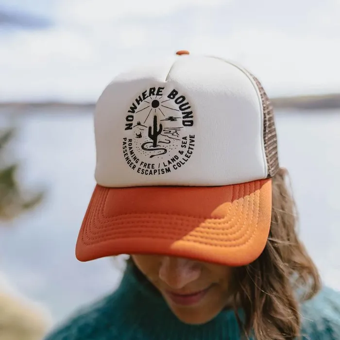 Passenger Clothing Land and Sea Snapback Trucker Cap Sunrise Orange WomenMen Caps and Hats