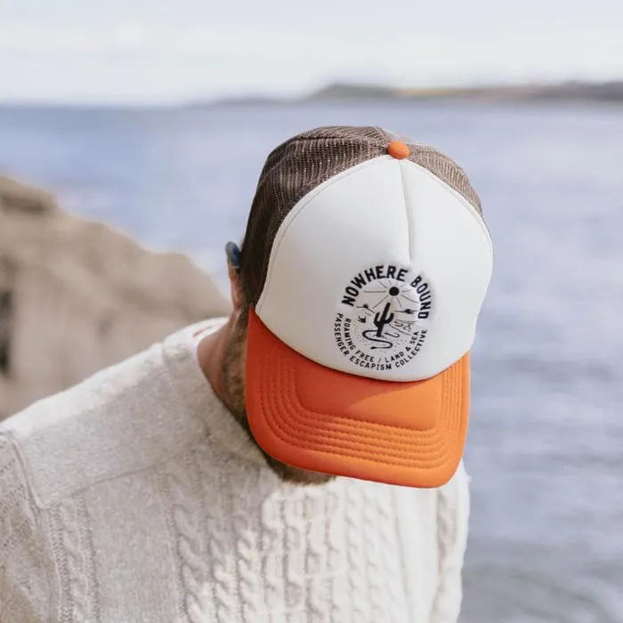 Passenger Clothing Land and Sea Snapback Trucker Cap Sunrise Orange WomenMen Caps and Hats