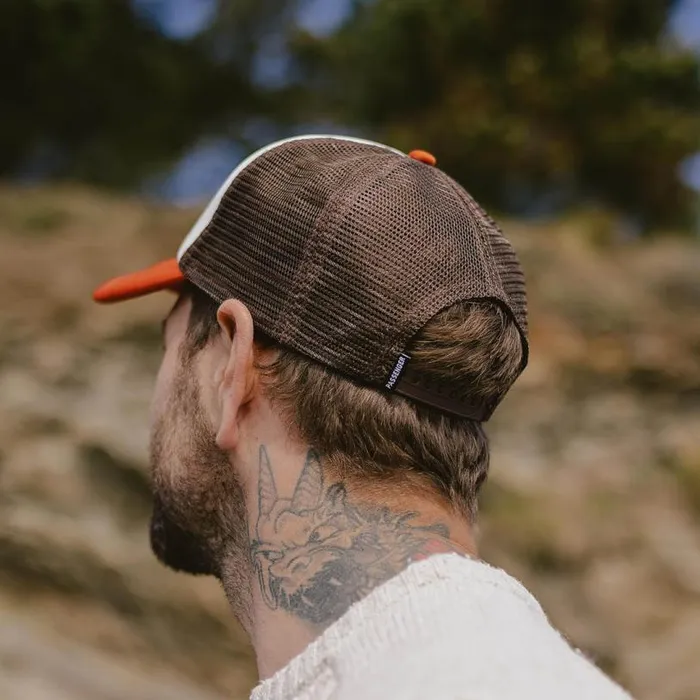 Passenger Clothing Land and Sea Snapback Trucker Cap Sunrise Orange WomenMen Caps and Hats