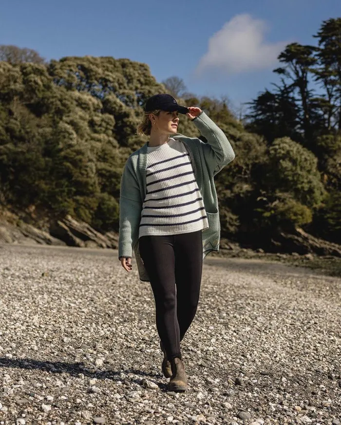 Passenger Clothing Leif Recycled Yarn Cardigan Pistachio Women Knitwear
