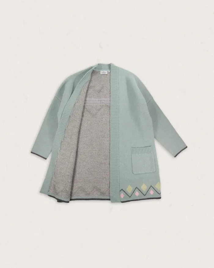 Passenger Clothing Leif Recycled Yarn Cardigan Pistachio Women Knitwear