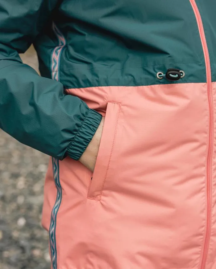 Passenger Clothing Nimbin Recycled Full Zip Water Resistant Jacket Mediterranean Women Activewear
