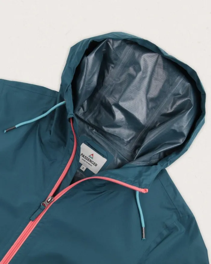 Passenger Clothing Nimbin Recycled Full Zip Water Resistant Jacket Mediterranean Women Activewear