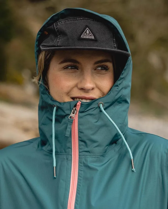 Passenger Clothing Nimbin Recycled Full Zip Water Resistant Jacket Mediterranean Women Activewear