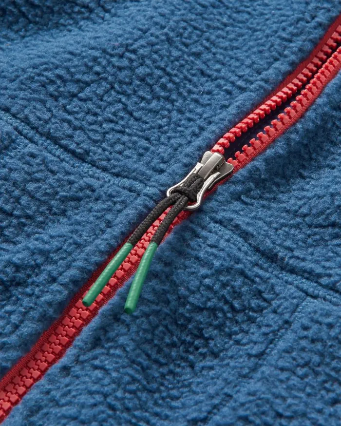 Passenger Clothing North Coast 20 Full Zip Recycled Sherpa Fleece Dark Denim Women Fleece