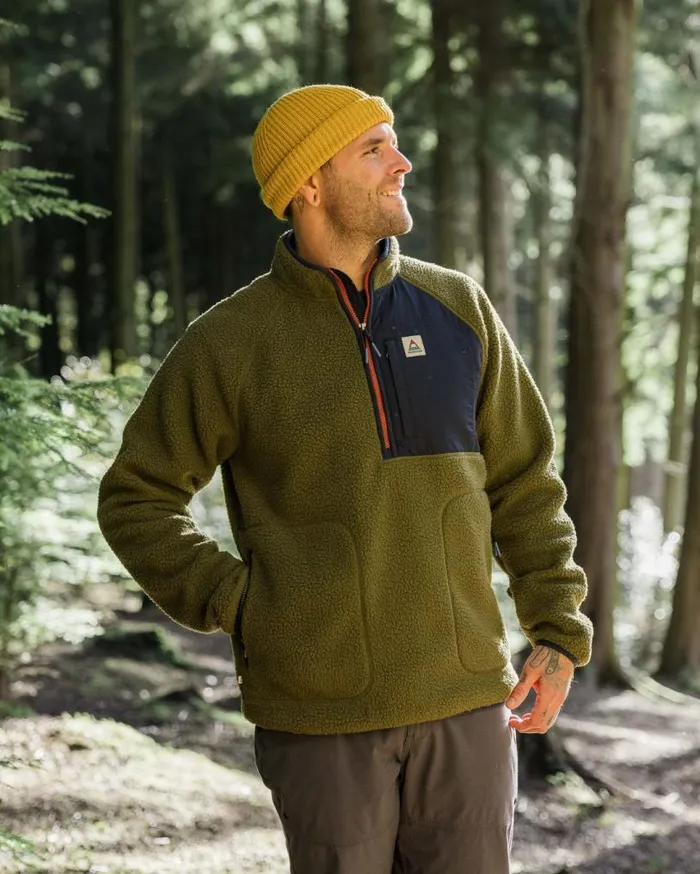 Passenger Clothing Offgrid 20 Recycled Sherpa Fleece Khaki Men Fleece