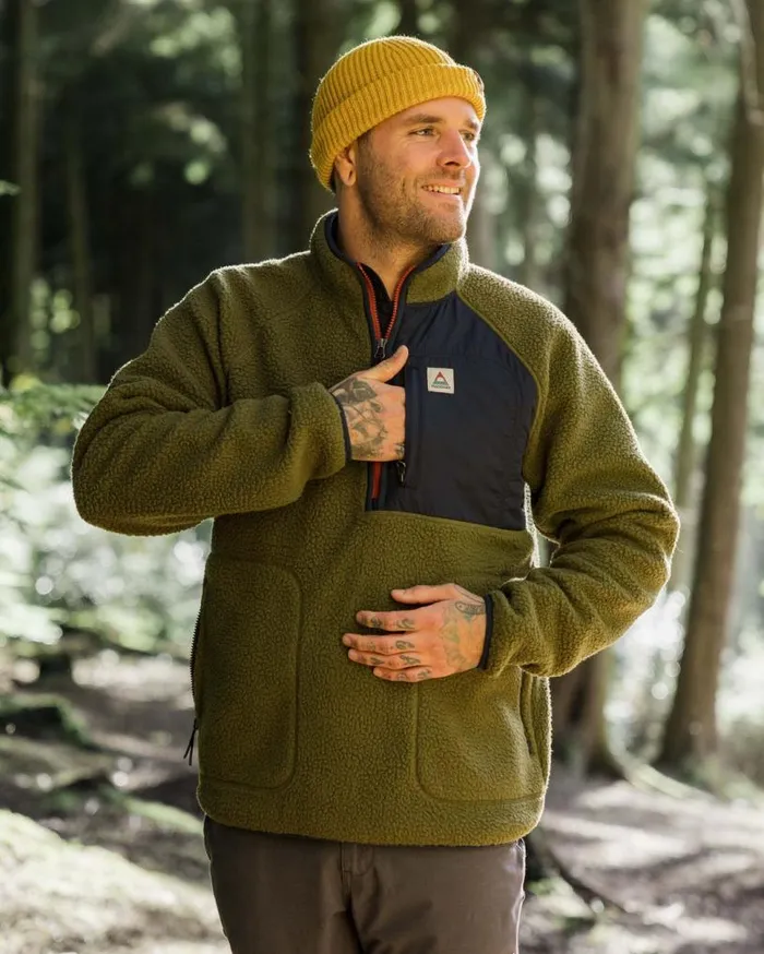 Passenger Clothing Offgrid 20 Recycled Sherpa Fleece Khaki Men Fleece