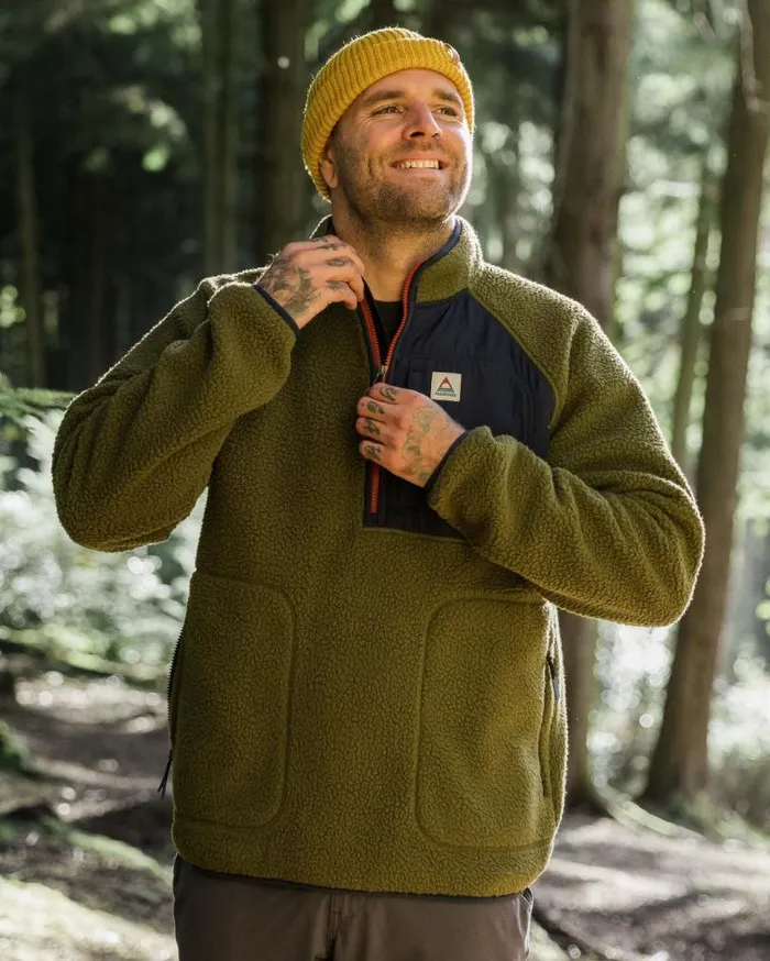 Passenger Clothing Offgrid 20 Recycled Sherpa Fleece Khaki Men Fleece