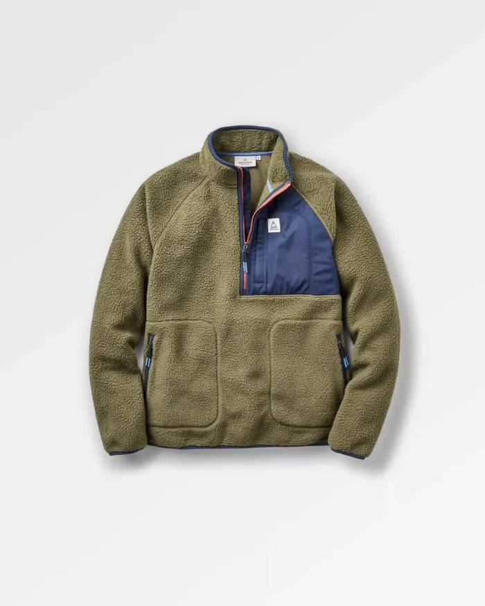 Passenger Clothing Offgrid 20 Recycled Sherpa Fleece Khaki Men Fleece