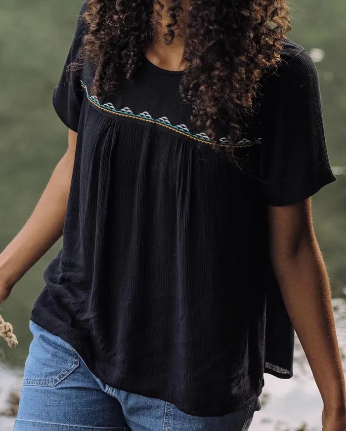 Passenger Clothing Petal Top Black Women Tops and TShirts