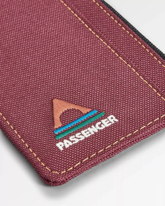 Passenger Clothing Recycled Card Holder Burgundy WomenMen Backpacks and Bags