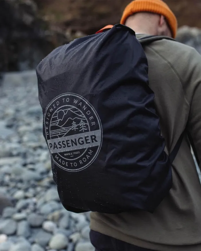 Passenger Clothing Recycled Waterproof Backpack Cover 1835L Black WomenMen Backpacks and Bags