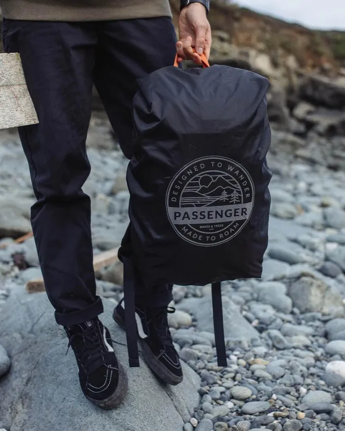 Passenger Clothing Recycled Waterproof Backpack Cover 1835L Black WomenMen Backpacks and Bags
