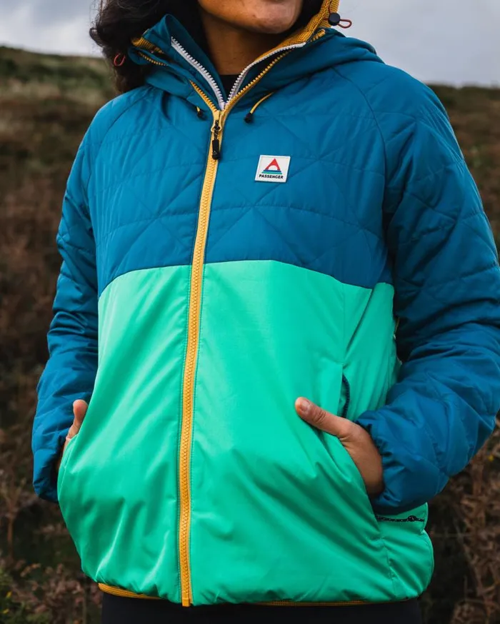 Passenger Clothing Singletrack Recycled Thermore Insulated Jacket Corsair Blue Jungle Green Women Activewear Passenger Clothing Singletrack Recycled Thermore Insulated Jacket Corsair Blue Jungle Green Women Activewear