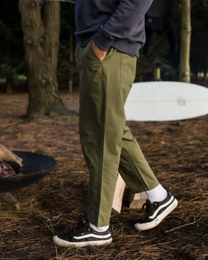 Passenger Clothing Timeless Crop Trouser Khaki Men Trousers