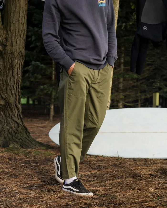 Passenger Clothing Timeless Crop Trouser Khaki Men Trousers