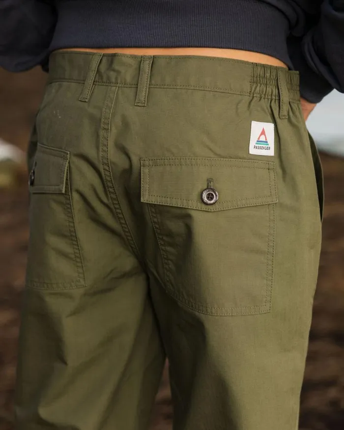Passenger Clothing Timeless Crop Trouser Khaki Men Trousers
