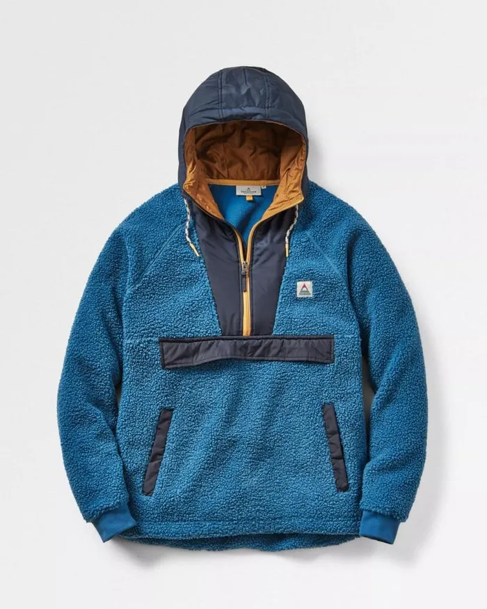 Passenger Clothing Woodland Recycled Polarlined Sherpa Fleece Blue Steel Men Fleece