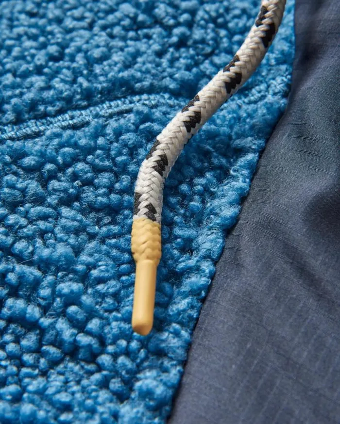 Passenger Clothing Woodland Recycled Polarlined Sherpa Fleece Blue Steel Men Fleece