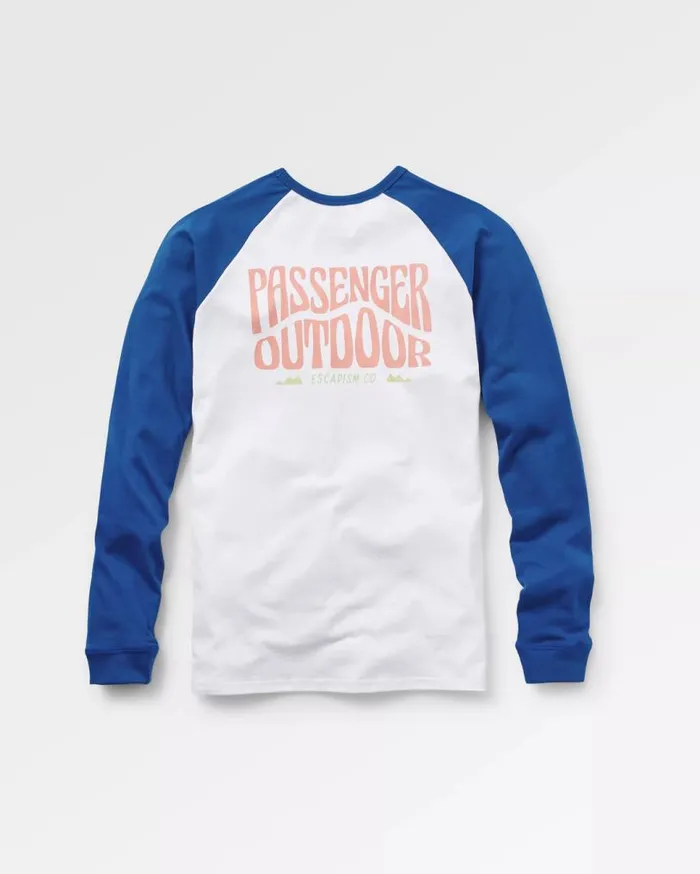 Passenger Clothing Yuca Recycled Cotton LS TShirt True Blue Men TShirts and Vests