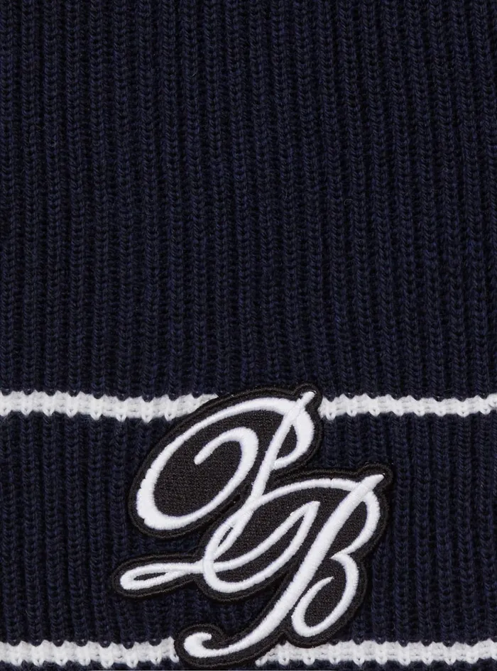 PB Patch Scarf Navy Men Balmain Scarves