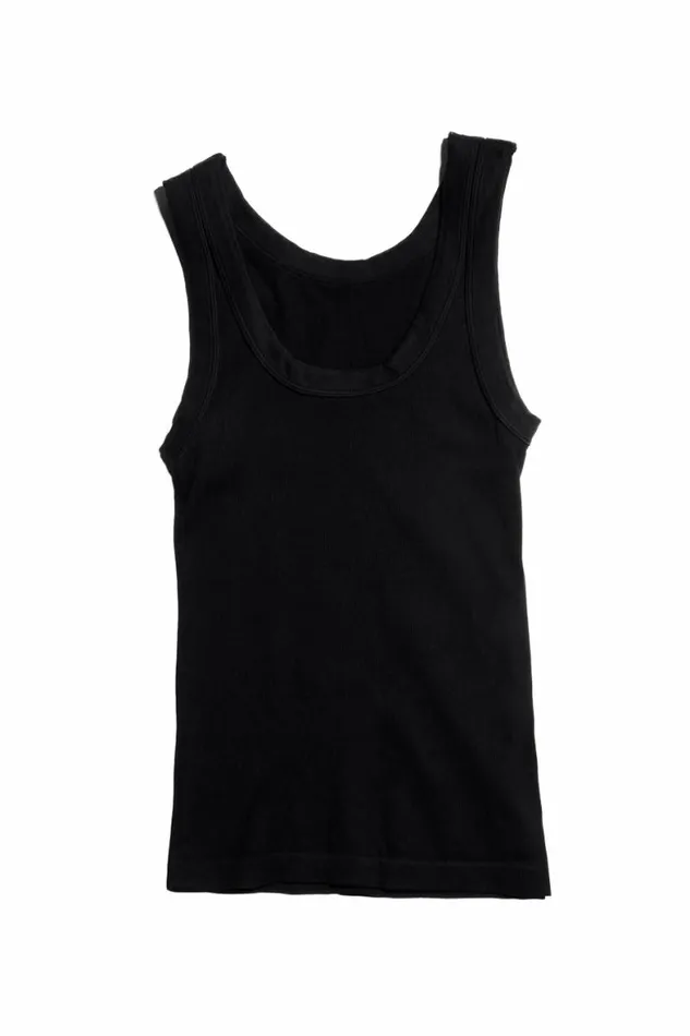 Penny Ribbed Tank In Black Black Women Bohme Tops