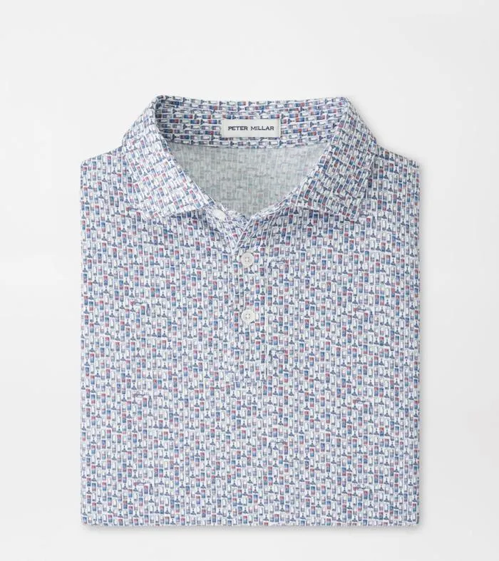 Peter Millar Polos Men Pilot Mill Half Full Printed ShortSleeve Polo