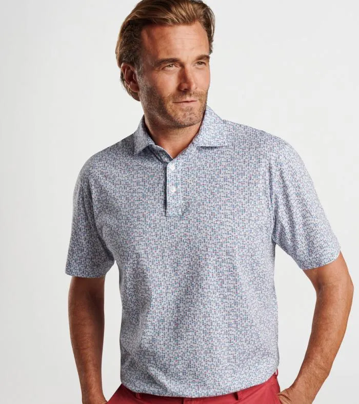 Peter Millar Polos Men Pilot Mill Half Full Printed ShortSleeve Polo