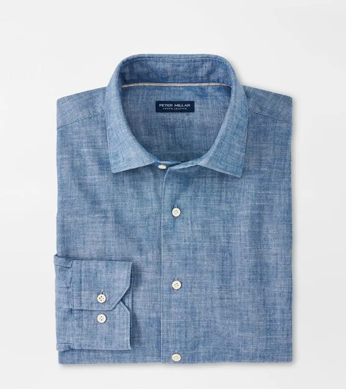 Peter Millar Sport Shirts Men Japanese Selvedge Sport Shirt