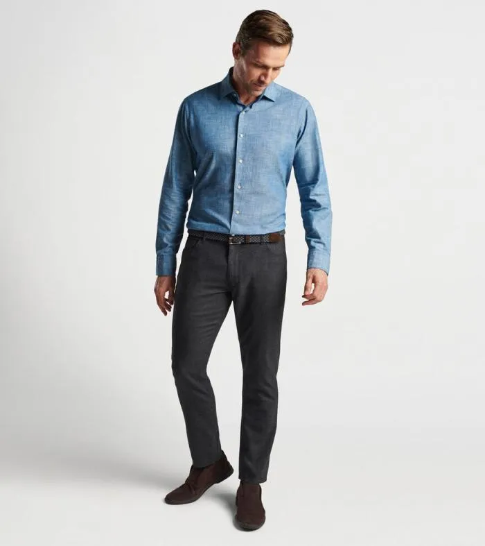 Peter Millar Sport Shirts Men Japanese Selvedge Sport Shirt