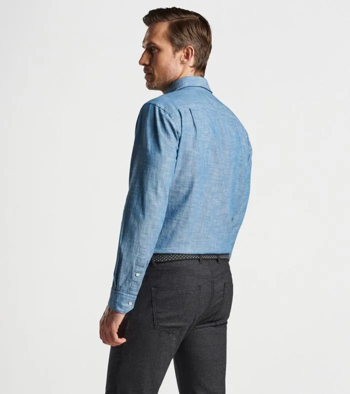 Peter Millar Sport Shirts Men Japanese Selvedge Sport Shirt