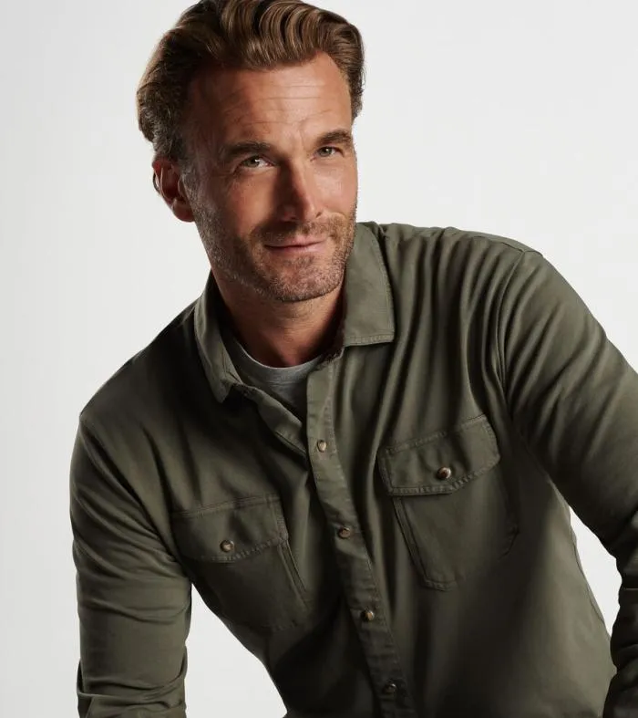 Peter Millar Sport Shirts Men Lava Wash Snap Front Shirt