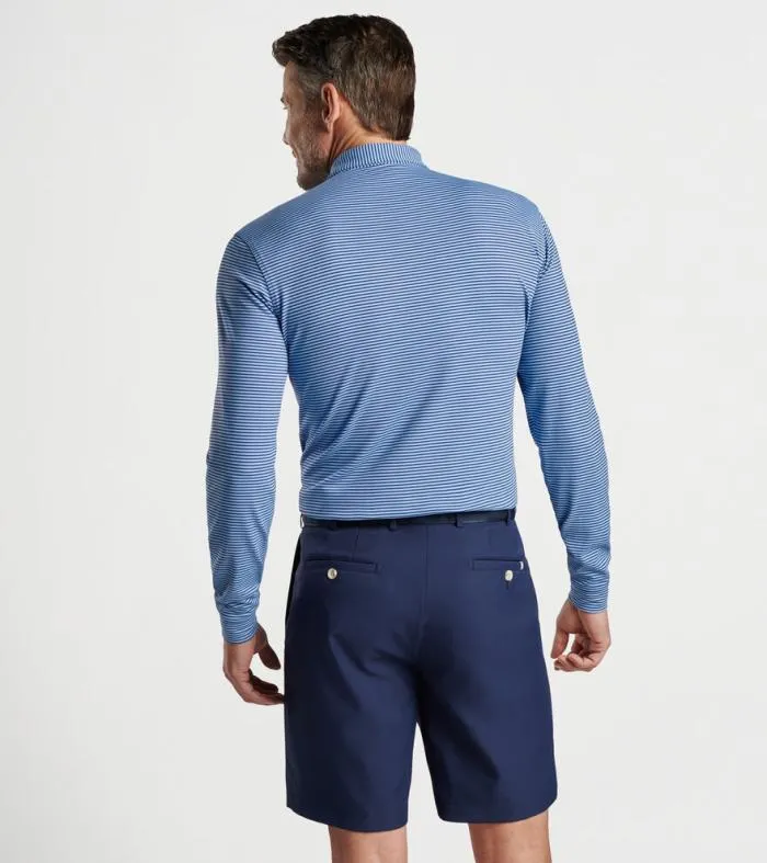 Peter Millar Sun Protection Apparel Golf Lyons Stripe Performance Jersey LongSleeve Polo