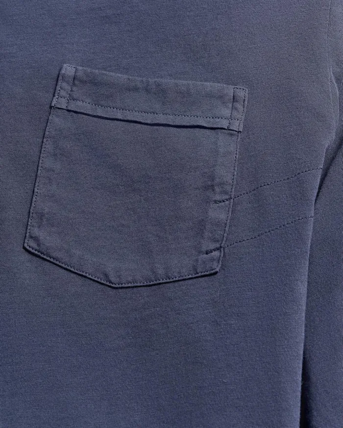 Polos Tees and Henleys Men Billy Reid Long Sleeve Pensacola Polo Navy