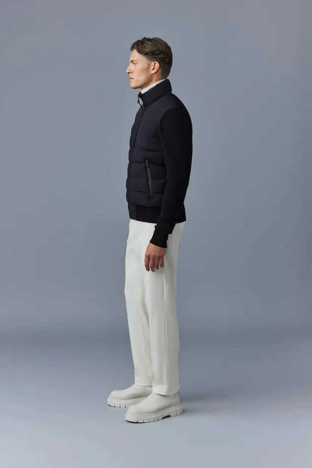 Puffer Men Mackage HANEYCITY Hybrid Light Down Jacket Cream Puffer Men Mackage HANEYCITY Hybrid Light Down Jacket Cream
