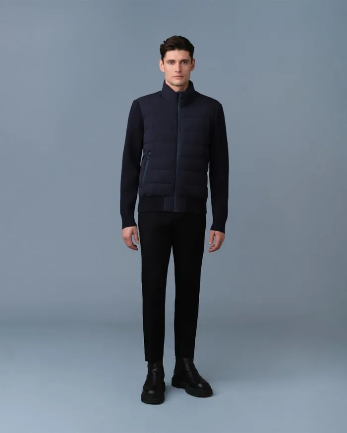 Puffer Men Mackage HANEYCITY Hybrid Light Down Jacket Cream Puffer Men Mackage HANEYCITY Hybrid Light Down Jacket Cream