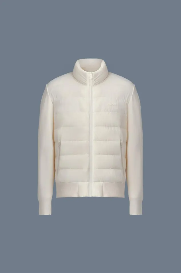 Puffer Men Mackage HANEYCITY Hybrid Light Down Jacket Cream Puffer Men Mackage HANEYCITY Hybrid Light Down Jacket Cream
