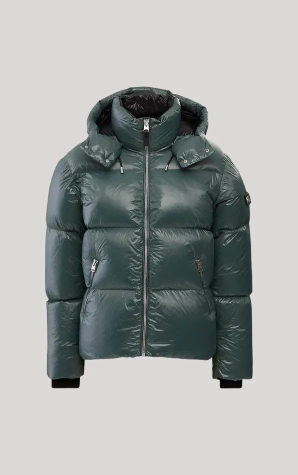 Puffer Men Mackage KENTZ Lustrous Down Jacket With Hood Sapphire