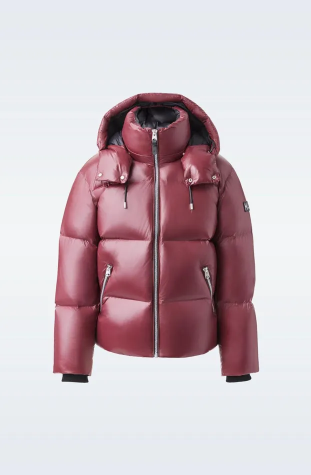 Puffer Men Mackage KENTZ Lustrous Down Jacket With Hood Sapphire
