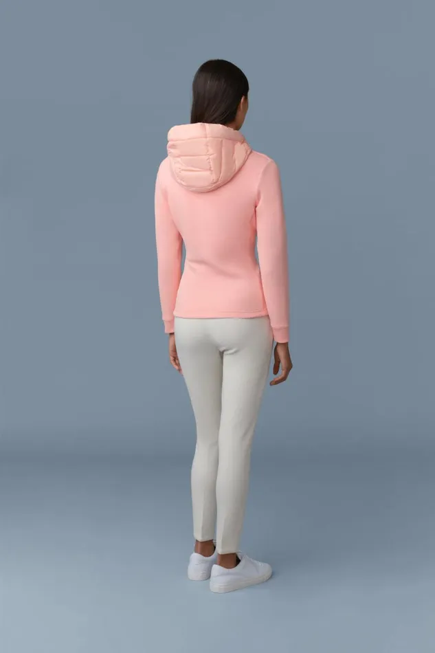 Puffers Women Mackage DELLAR Hybrid Jacket With Hood Cream