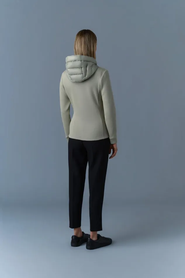 Puffers Women Mackage DELLAR Hybrid Jacket With Hood Cream